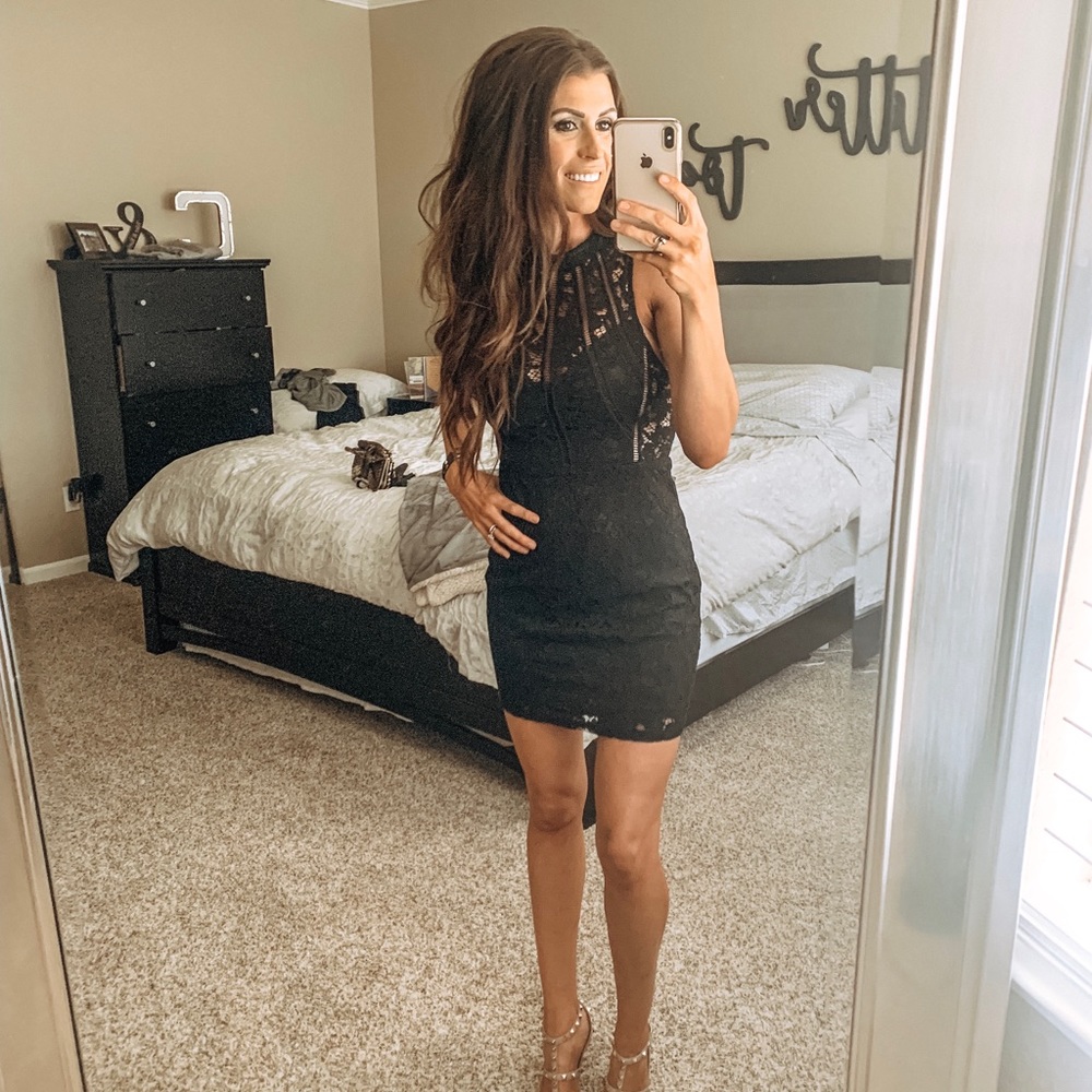 Black lace dress